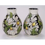 Moorcroft. Pair of high quality 'Phoebe Summer' vases. by Rachel Bishop.