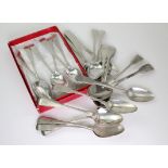Teaspoons. A collection of twenty-two silver teaspoons, circa 1808-1828, including a matching set of