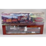 Bachmann G gauge Pioneer steam locomotive & two carriages (no. 90055), contained in original box