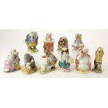 Beatrix Potter interest. A collection of ten Beswick Beatrix Potter figures, circa 1970s - 1980s