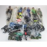 Seven Action Man & GI Joe dolls, with a collection of accessories