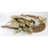 Fans. A collection of approximately thirty fans, including cloth, feather & novelty examples,