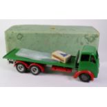 Shackleton Foden Clockwork Flat Bed Lorry (red chassis with green cab & flat bed), with original