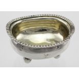 George III, silver oval salt hallmarked IE/ AH London 1808. Weighs 2oz approx.