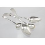 Greenock silver, Fiddle Pattern teaspoon by John Heron with additional Edinburgh marks for 1815, a