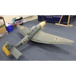 Large scale model of a German Stuka Dive Bomber aeroplane, circa mid 20th Century, displayed for...