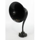 Fellows Junior metal speaker / horn, circa early 20th Century, height 47.5cm, horn diameter 25cm