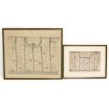 Strip Maps. Two framed and glazed engraved strip maps, consisting The Road from Huntingdon to