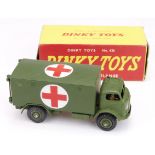 Dinky Supertoys, no. 626 'Military Ambulance', contained in original box (split to one flap)