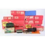 Hornby Dublo. A collection of boxed Hornby Dublo Railway models, including two locomotives (2218,