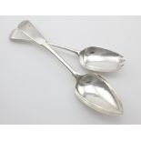 English Provincial silver Fiddle pattern tablespoon Maker Christian Ker Reid (i) Newcastle 1810,