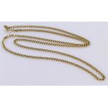 18ct Gold Curb Necklace 22 inch length weight 13.1g