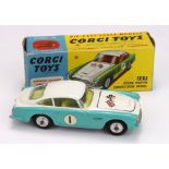 Corgi Toys, no. 309 'Aston Martin Competition Model', no. 1 decal to side, contained in original
