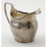 George III silver milk jug, initial engraved to side, hallmarked 'WH, London 1805', makers mark