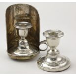 Victorian silver candle holder, with handle, hallmarked 'TW, London 1891', height 12cm approx.,