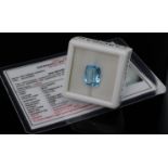 7.10ct Blue Topaz Gemstone Swiss Blue Colour with certificate