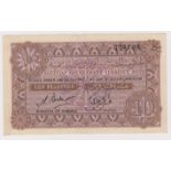 Egypt 10 Piastres dated 1940 issued under Law 50/1940, signed Abdel Hamid Badawy, serial no.