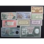 Indonesia (9), a good group of Uncirculated notes, 1 Sen, 5 Sen & 10 Sen dated 1945, 25 Sen dated