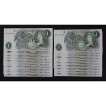 O' Brien, Hollom & Page 1 Pound (20), a collection of series C Portrait notes, O'Brien (4),