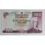 Scotland, Royal Bank of Scotland plc 100 Pounds dated 20th December 2007, signed Fred Goodwin,