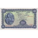 Ireland Republic 10 Pounds dated 20th July 1950, rarer early date of issue, Lady Lavery portrait