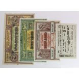 Armenia (4), 5 Rubles, 50 Rubles, 100 Rubles & 250 Rubles (issued 1920) dated 1919, (Pick14a,