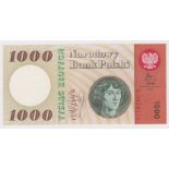Poland 1000 Zlotych dated 29th October 1965, serial S 0870151 (TBB B831a, Pick141a) Uncirculated
