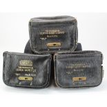 Night safe bags, Lloyds Bank Leather night safe bags (3), number AA5534, AA946 & D7677, the first