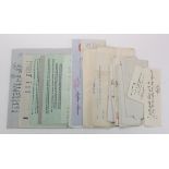 Paper ephemera, Banking Ephemera, Russian Commercial & Industrial Bank letters and cheques,