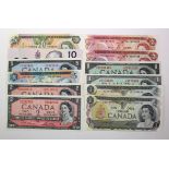 Canada (12), 20 Dollars dated 1979, 10 Dollars dated 1989, 5 Dollars (2) dated 1954 & 1972, 2