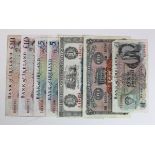 Northern Ireland (7), Ulster Bank 1 Pound dated 1956, Provincial Bank 5 Pounds dated 1951, Bank of