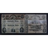 Confederate States of America (6), 50 Dollars dated 1863, 20 Dollars dated 1863, 10 Dollars (2)