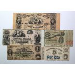 USA America (5), local state issues and obsolete notes, Canal Bank New Orleans 5 Dollars and 20