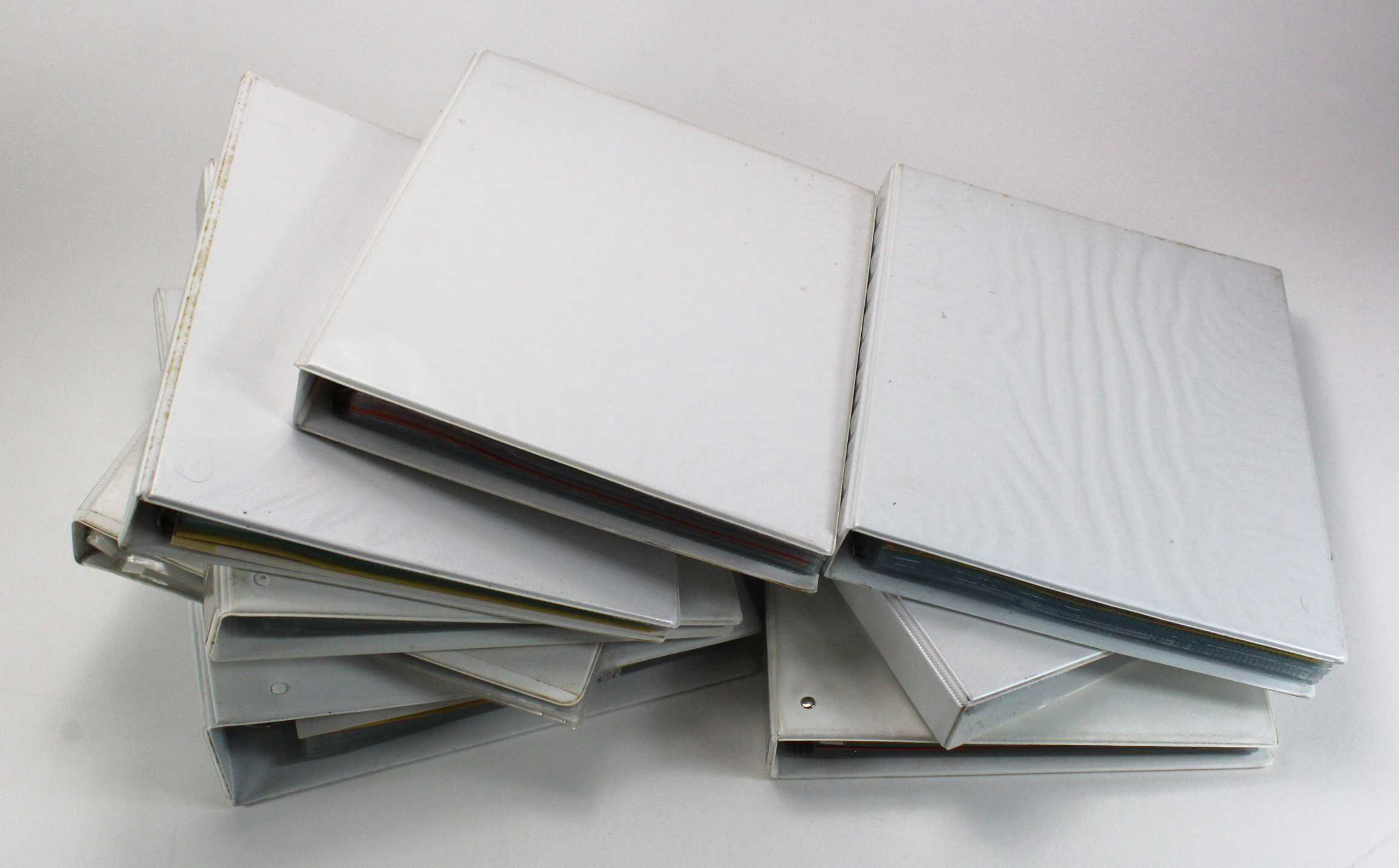 Assortment of used A4 size White Banknote albums (8) all with mixed sleeves