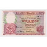 Scotland, National Bank of Scotland 20 Pounds dated 1st November 1957, signed Dandie & Alexander,