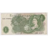 Page 1 Pound good quality contemporary FORGERY, serial V09C 576449, Fine and an interesting note