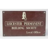 Leicester Permanent Building Society local office wall sign, lettering and design slightly raised,