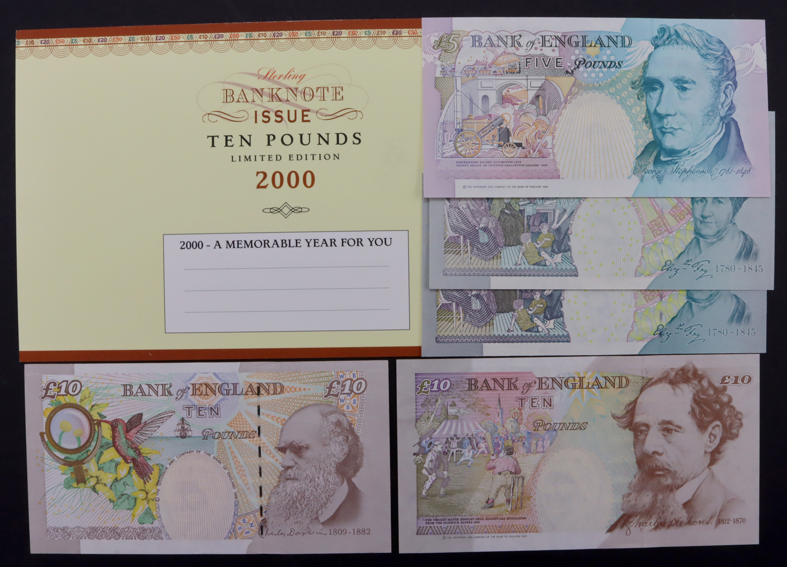 Lowther (5), a good group of Uncirculated notes, 10 Pounds issued 2000, special prefix from - Image 2 of 2