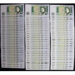 Page 1 Pound (90) issued 1978, in consecutively numbered runs of 38 notes, 30 notes and other