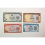 Rhodesia (4), 10 Dollars dated 1975, 5 Dollars dated 1978, 2 Dollars dated 1977 & 1 Dollar dated