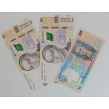 Ukraine (3) 500 Hryven (2) dated 2015, a consecutively numbered pair serial UA3216177 & UA3216178 (