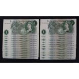 O'Brien 1 Pound (25) issued 1960, some consecutively numbered notes seen (B282, Pick374a) a very