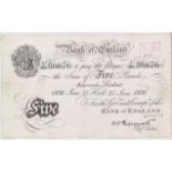 Peppiatt 5 Pounds dated 25th June 1936, a very scarce Hull branch note, serial T/256 86676 (B241c,
