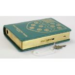 Money box, Westminster Bank Limited, book design, number 168901, complete with key and original box,
