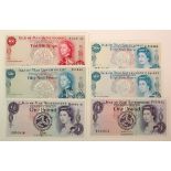 Isle of Man (6), 10 Shillings and 50 Pence signed P.H.G. Stallard issued 1969, 1 Pound & 50 Pence