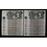 O' Brien, Hollom & Page 1 Pound (26), a collection of series C Portrait notes, O'Brien (2),