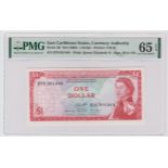 East Caribbean States 1 Dollar issued 1965, signature 10, serial B79 901404 (TBB B101c10, Pick13f)