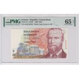 Ireland Republic 100 Pounds dated 22nd August 1996, scarce FIRST SERIES prefix 'AAK', serial AAK