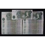 Hollom, Fforde & Page 1 Pound (26), a collection of series C Portrait notes, Hollom (7), Fforde (