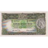 Australia 1 Pound issued 1953 - 1960, portrait Queen Elizabeth II at right, signed Coombs &